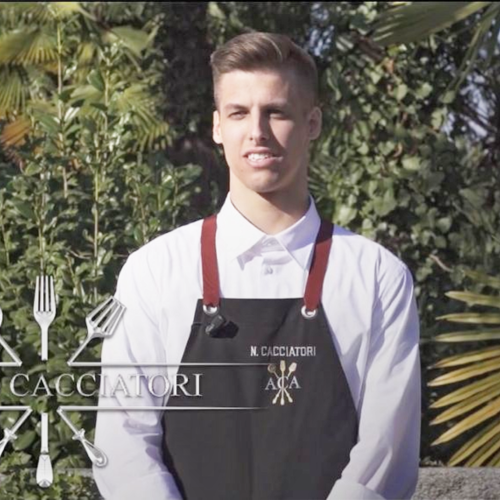 Nicolò Cacciatori  del PB alla Chef  Academy di Antonino Cannavacciuolo 